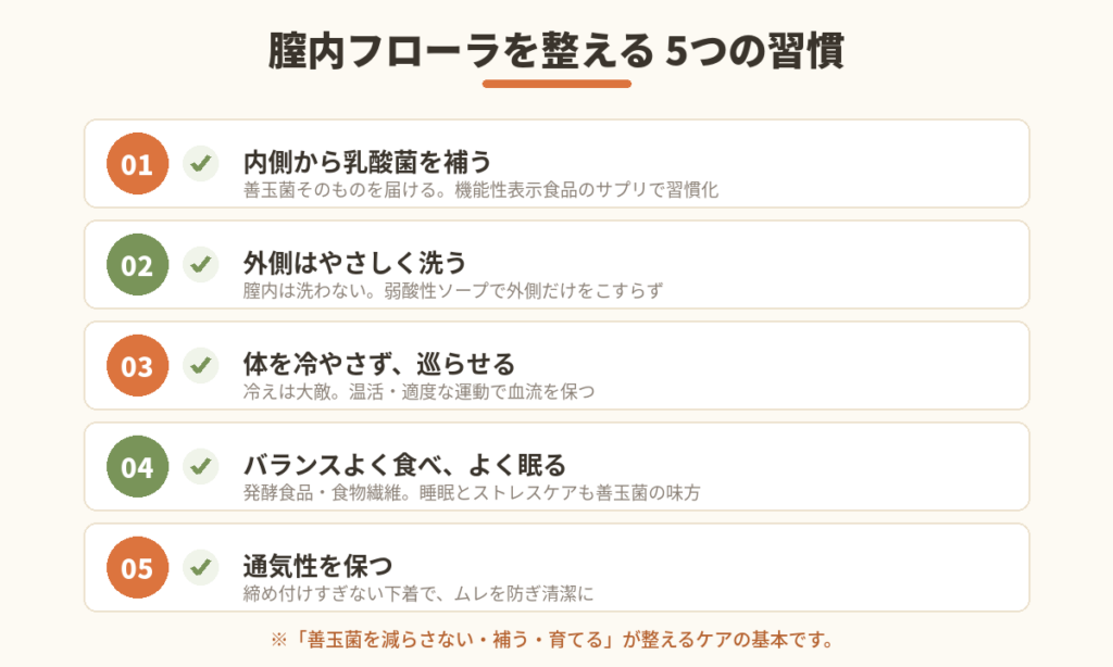 膣内フローラを整える5つの習慣